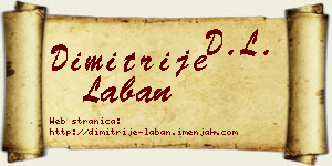 Dimitrije Laban vizit kartica